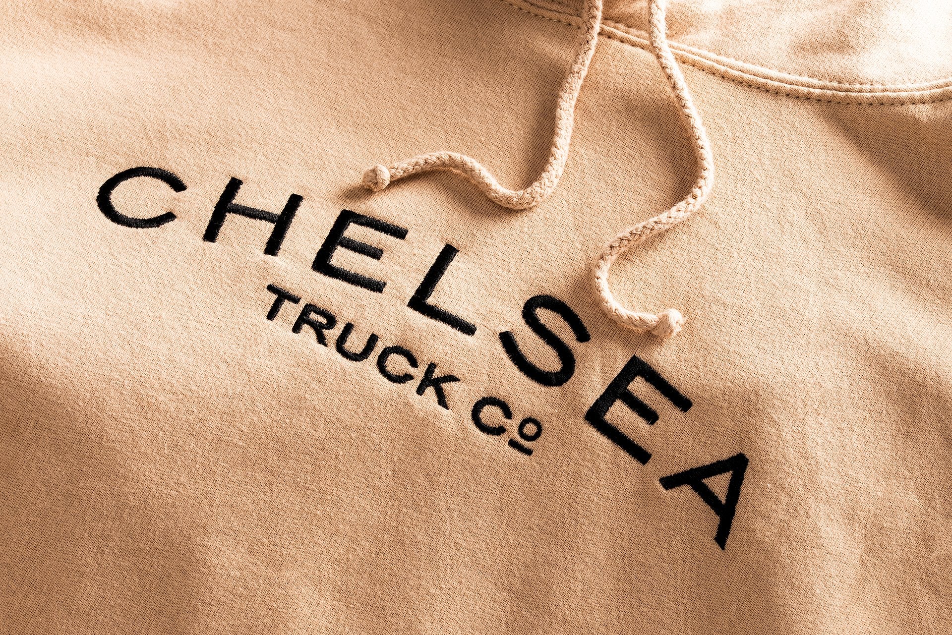 Chelsea Truck Co Desert Sand with Black Embroidery Hoodie - Image 3