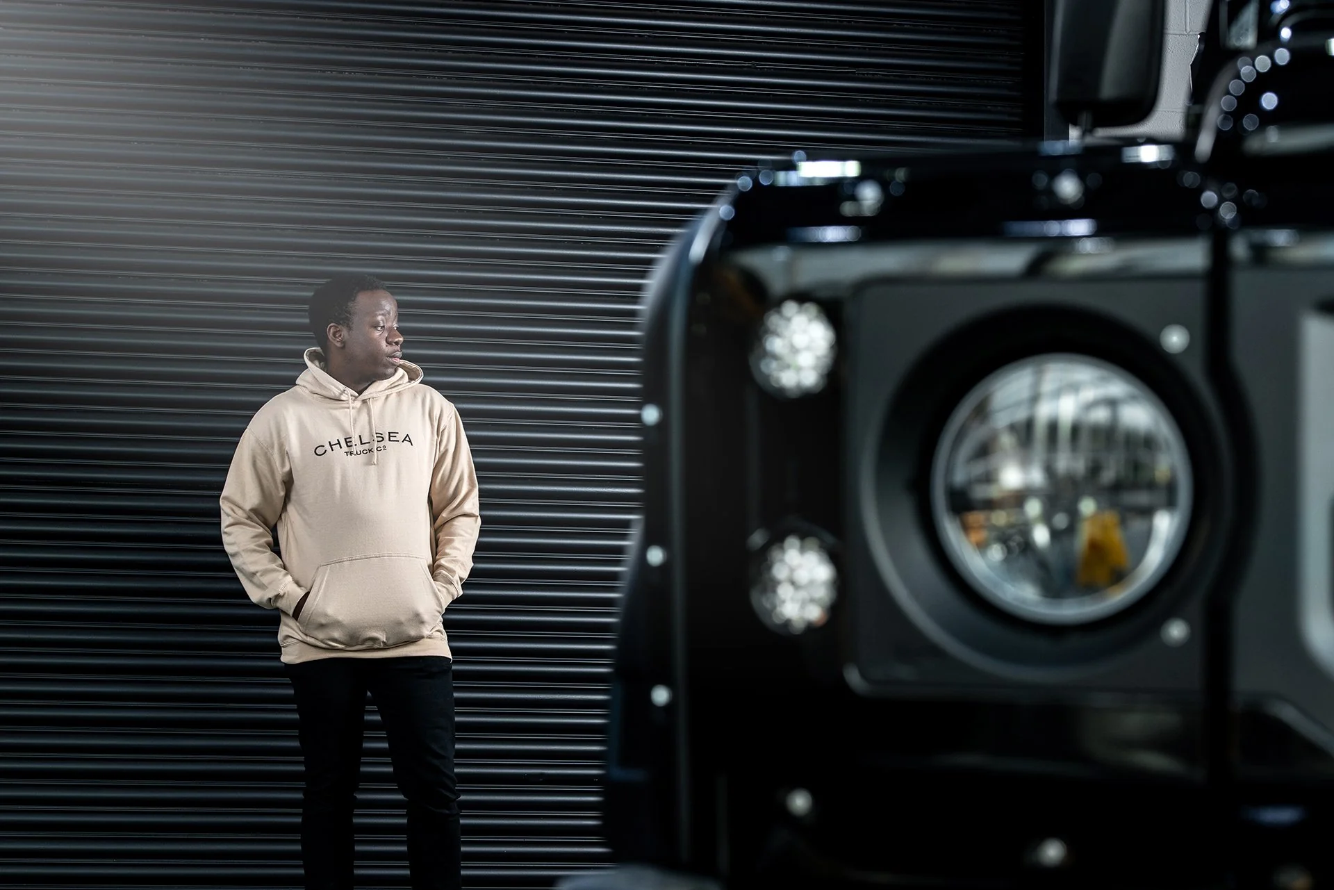 Chelsea Truck Co Desert Sand with Black Embroidery Hoodie - Image 5