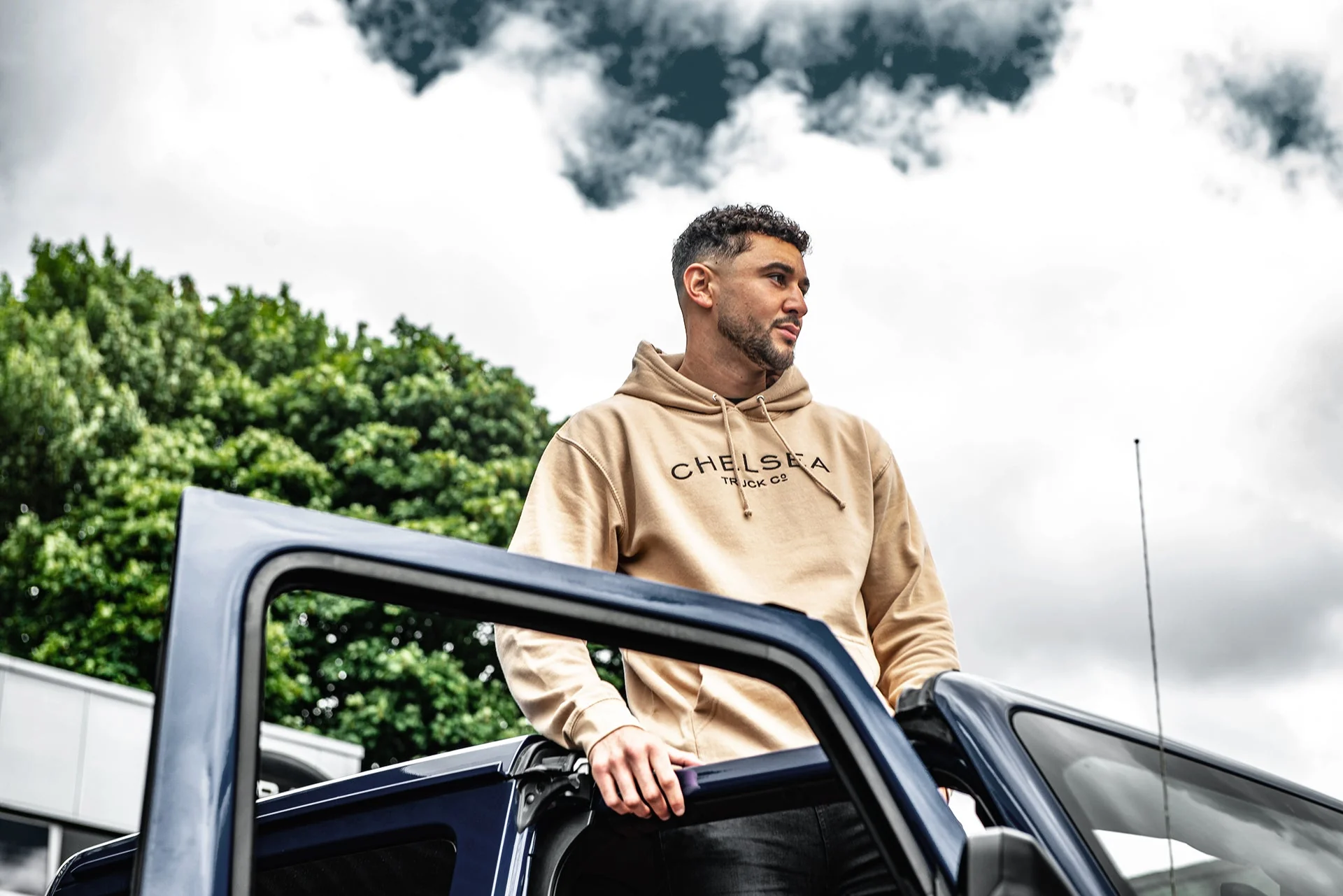 Chelsea Truck Co Desert Sand with Black Embroidery Hoodie - Image 7