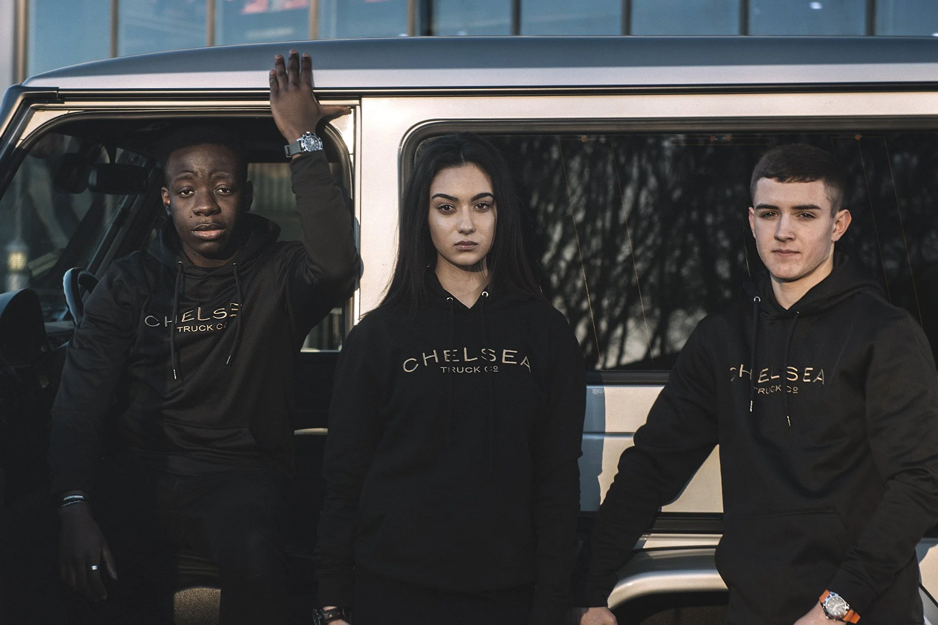 Chelsea Truck Co Black with Gold Embroidery Hoodie - Image 6