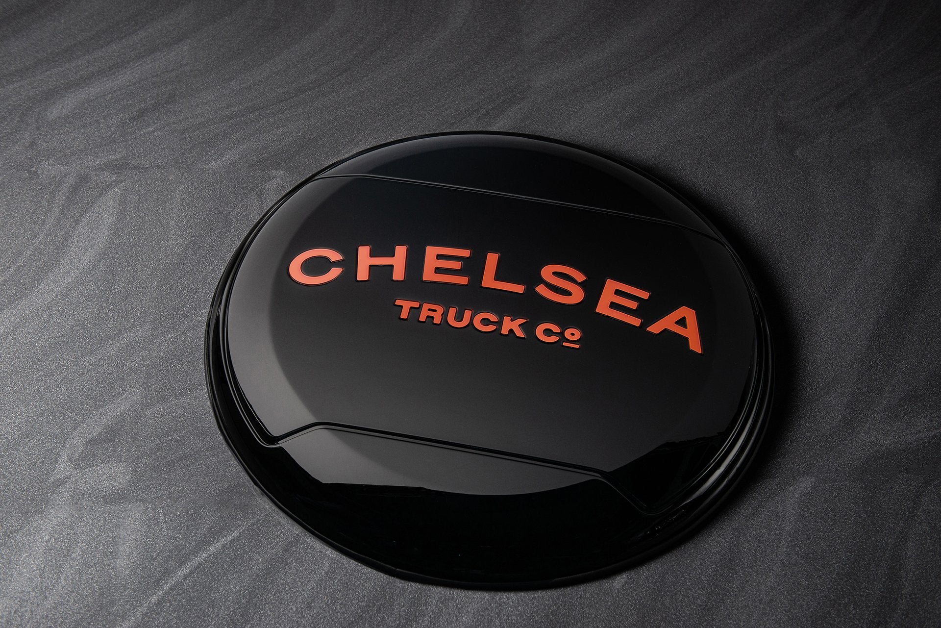 Copper Lettering for Chelsea Truck Company Hard Spare Wheel Cover - Image 3