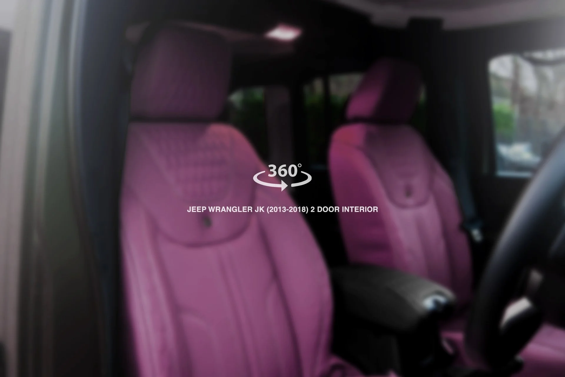 Jeep Wrangler JK 2 Door (2013-2018) Comfort Pink Leather Interior 360° Tour
