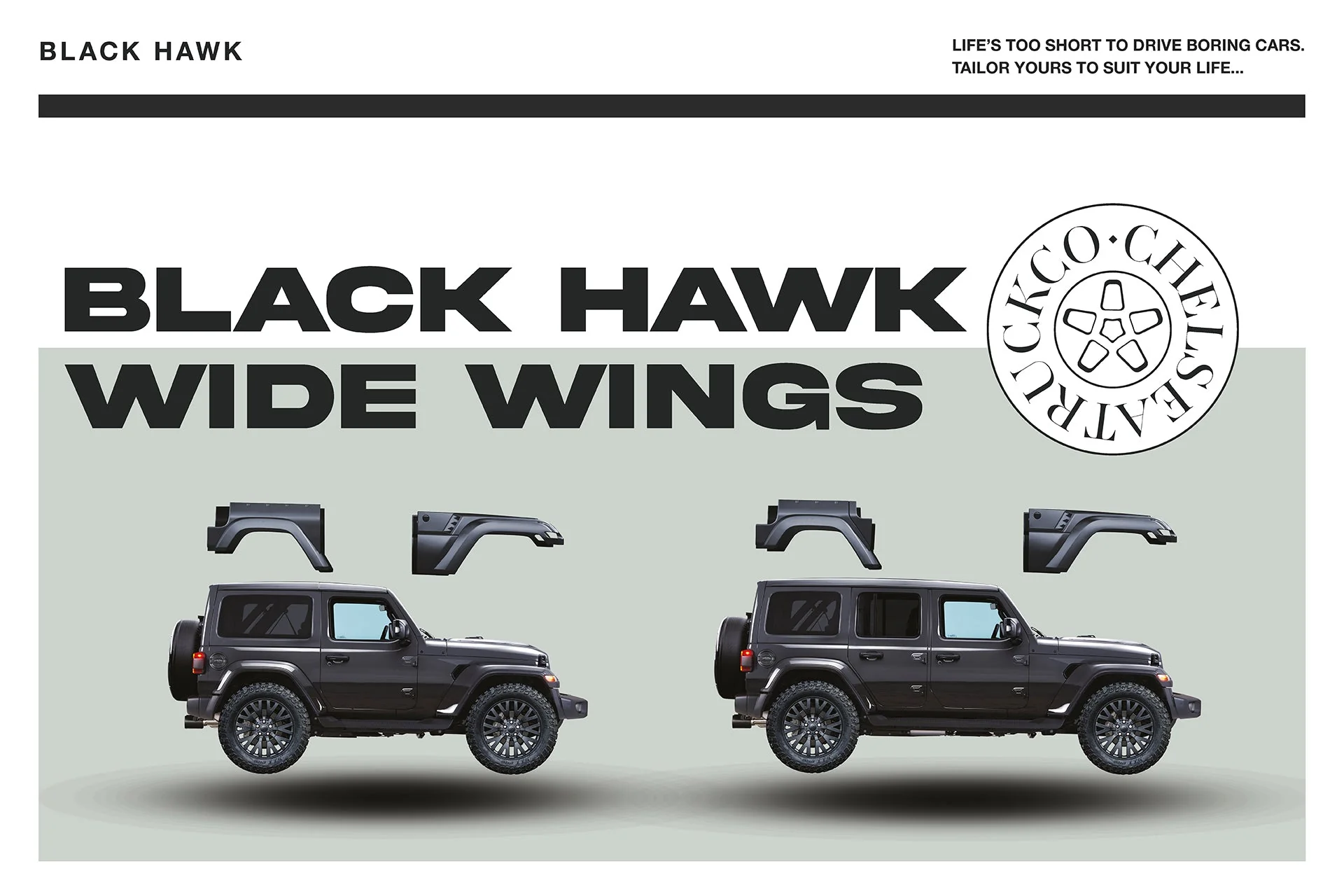 Jeep Wrangler JL (2018 Onwards) 4 Door Black Hawk Body kit - Image 3
