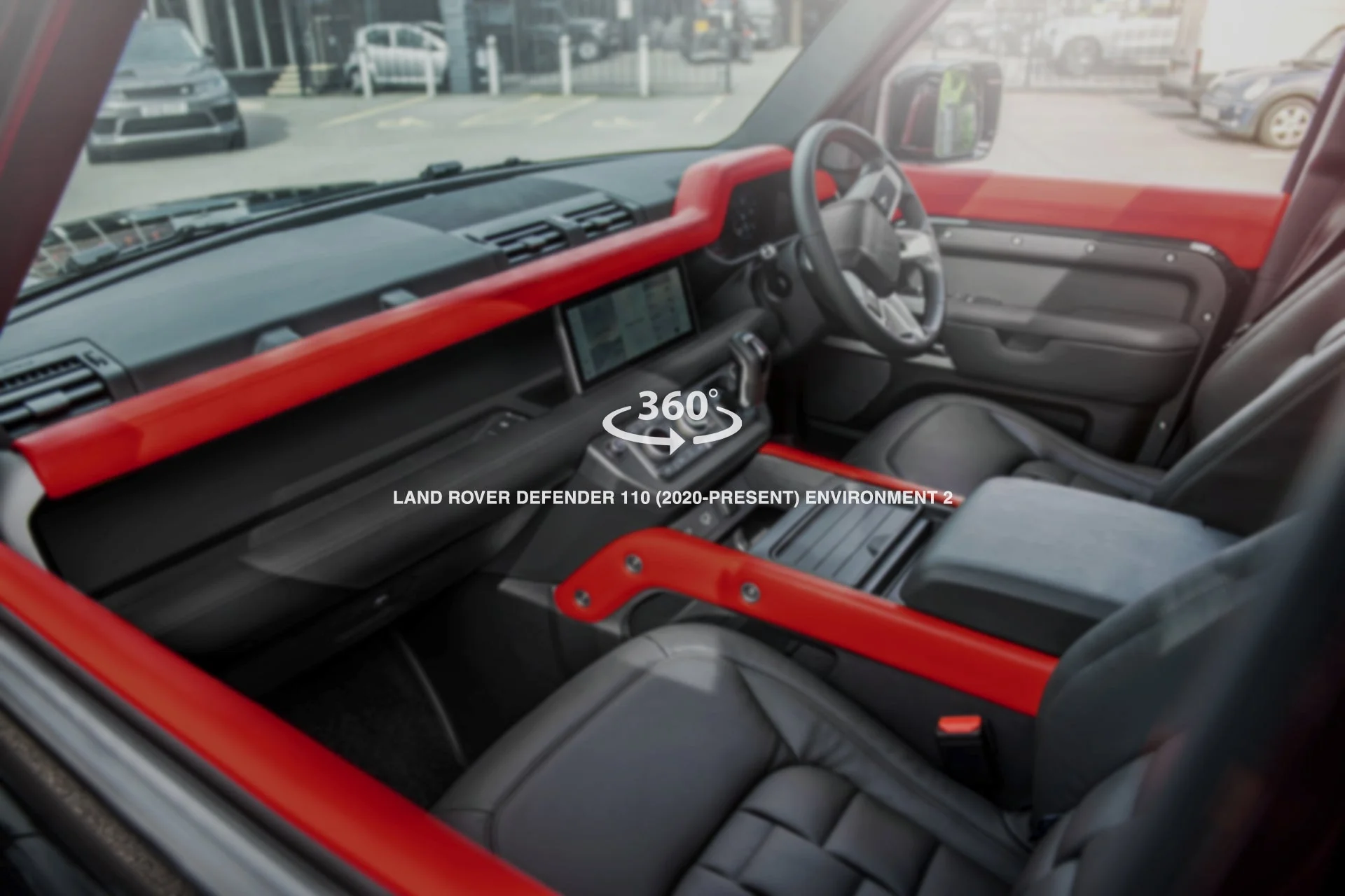 Land Rover Defender 110 (2020 Onwards) Environment 2: Upper and Lower Volcanic Red Interior 360° Tour