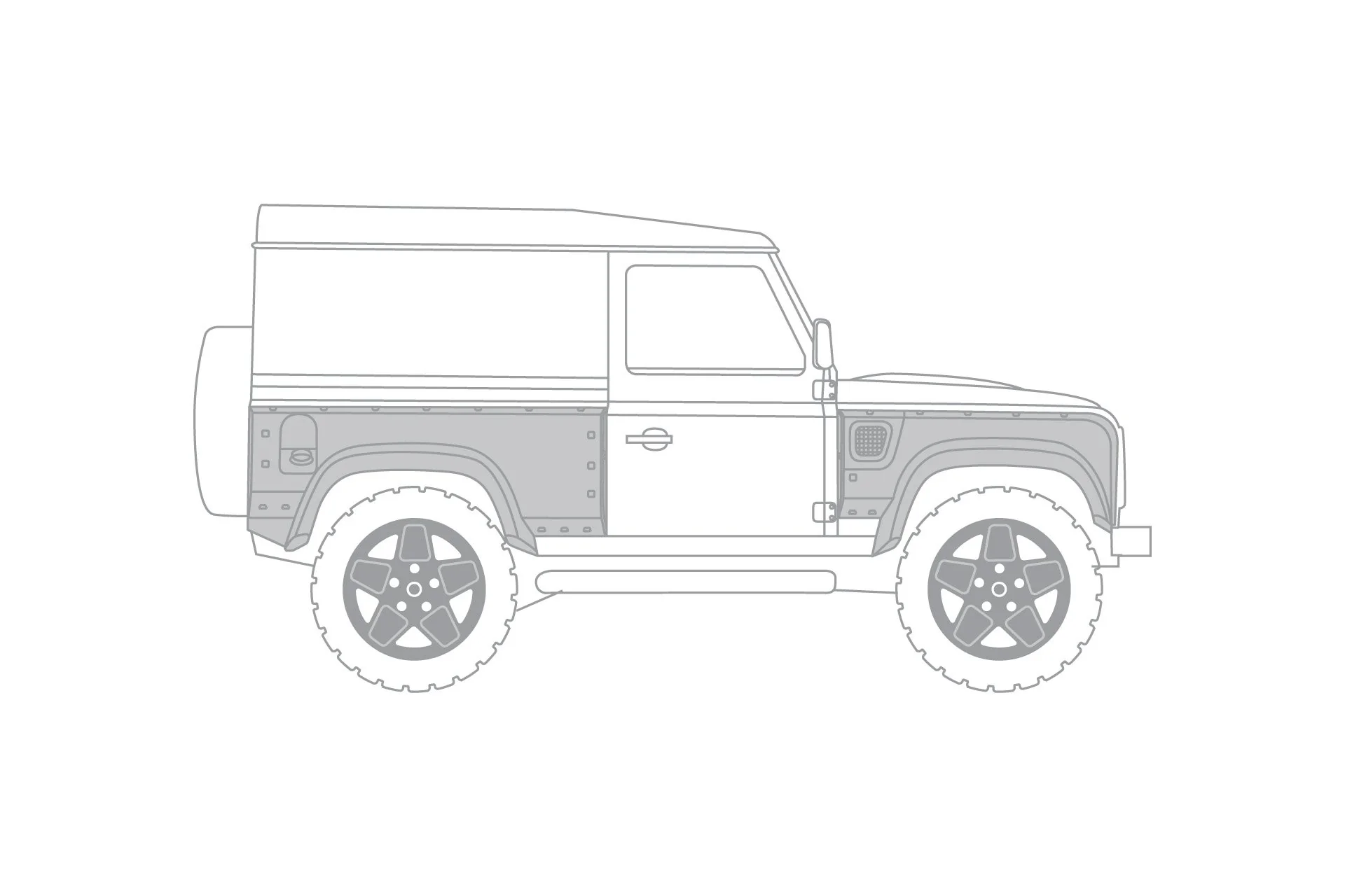 Land Rover Defender 90 (1991-2016) Wide Track Body Kit - Image 7