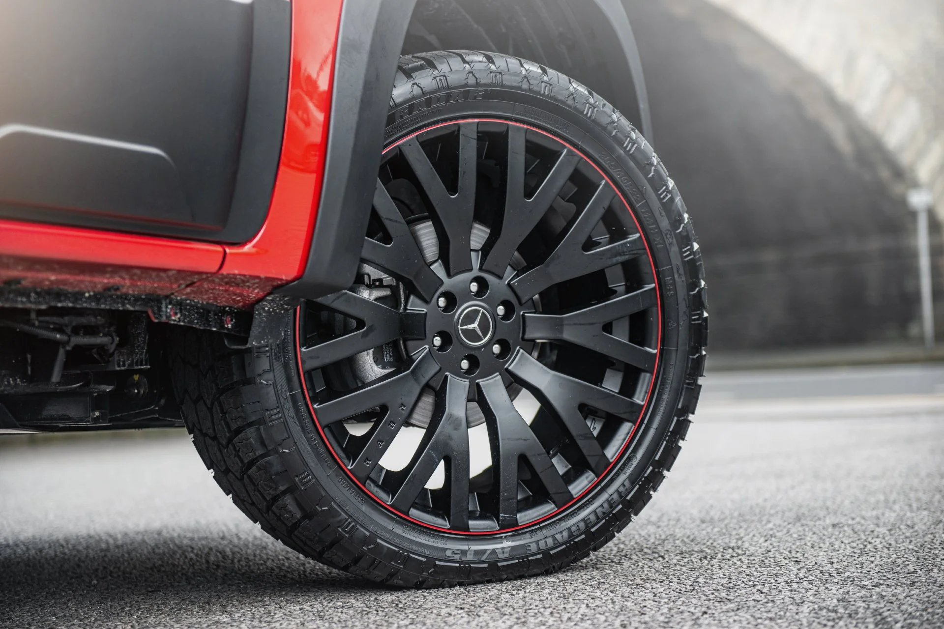 Mercedes X-Class (2019 Onwards) RS Light Alloy Wheels with Red Stripe - Image 19