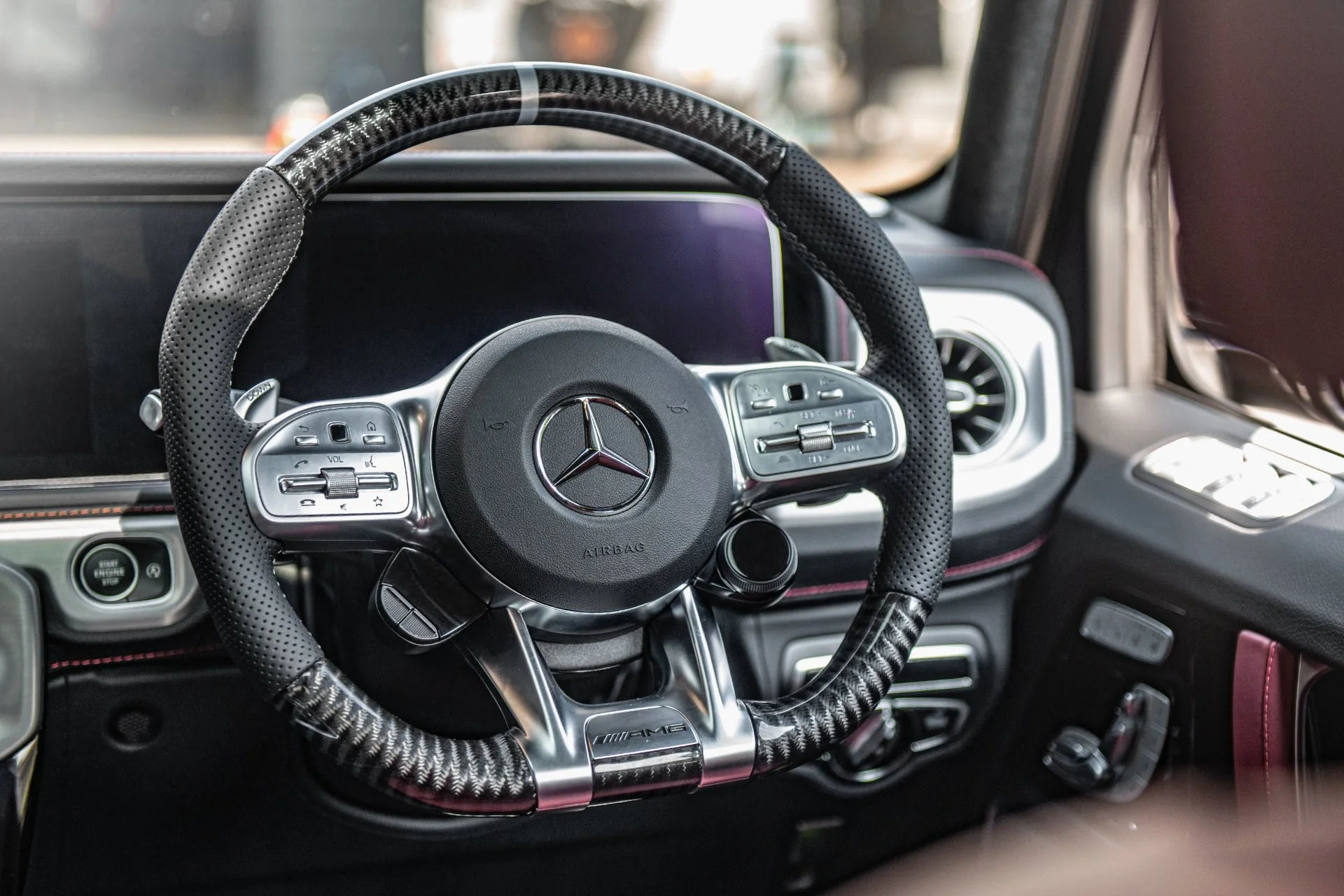 Mercedes G-Wagon (2018-2024) G63 AMG Carbon Steering Wheel - Image 4