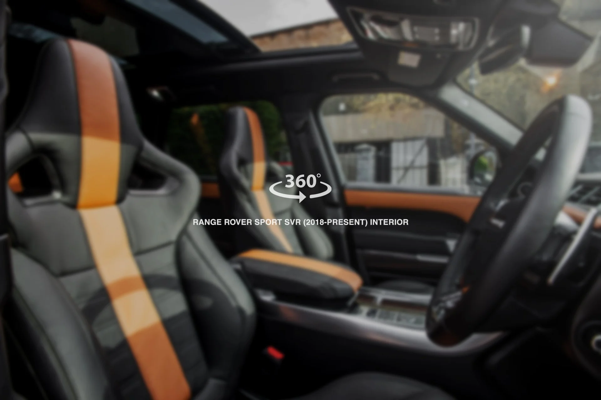 Range Rover Sport SVR (2015-2018) Black & Orange Leather Interior 360° Tour