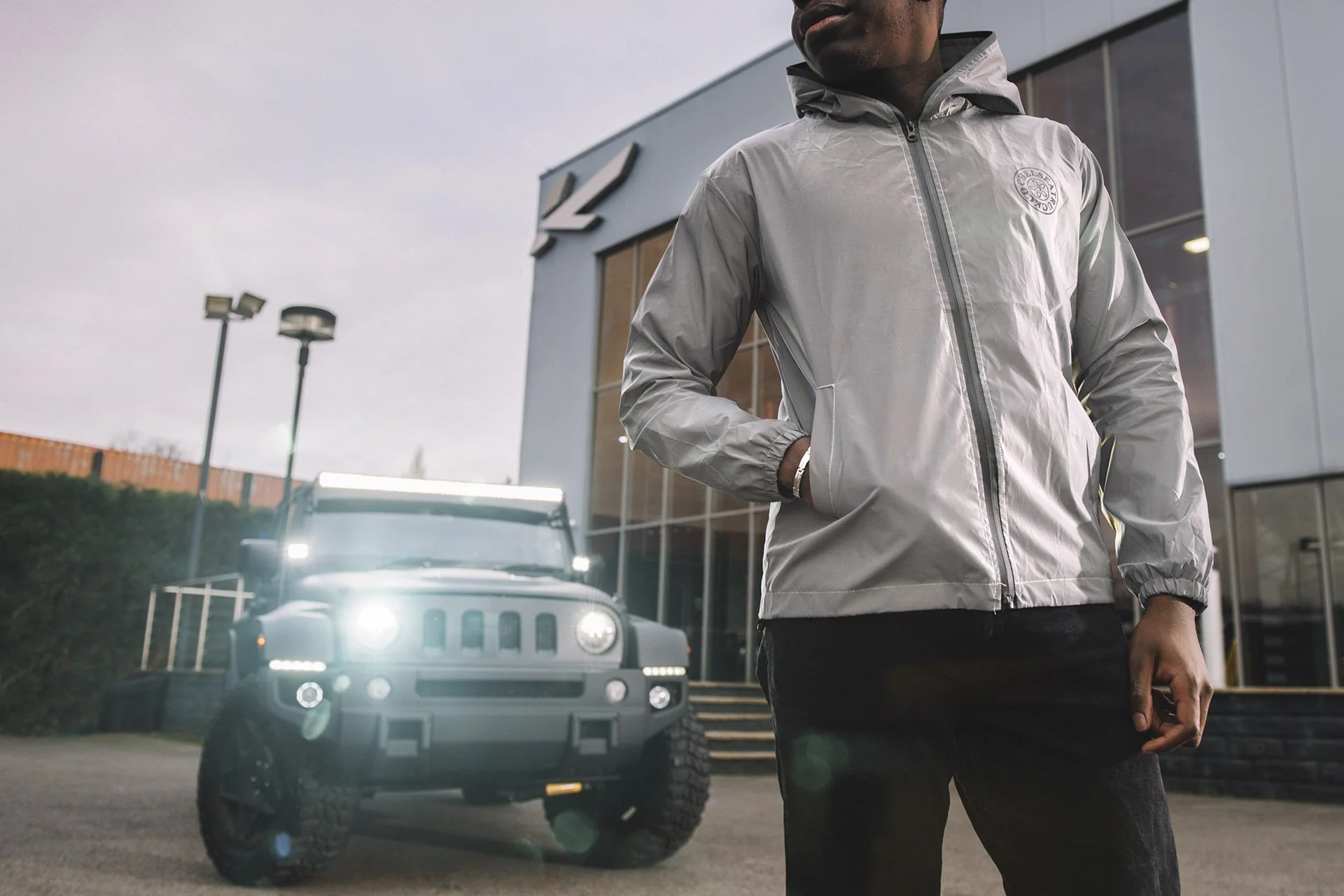 Grey Men's Reflective Jacket - Image 2