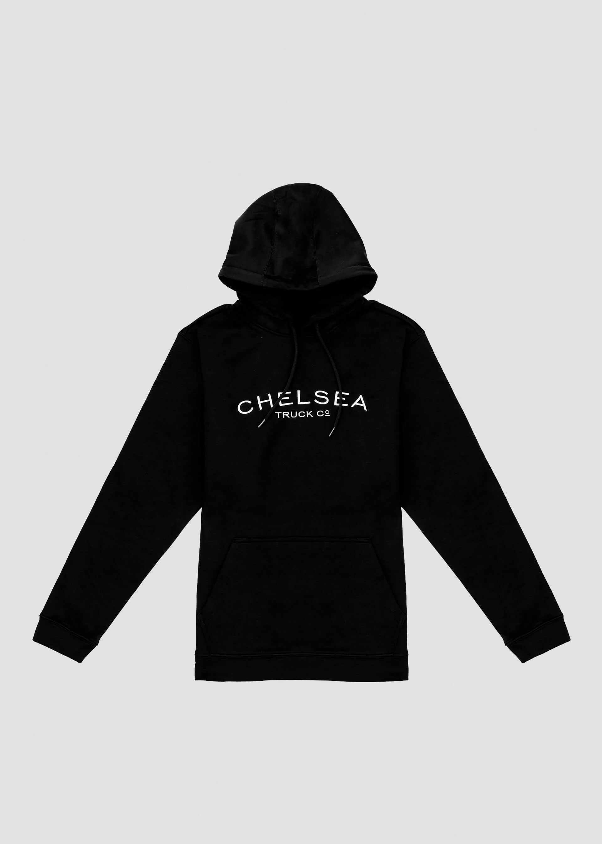 Chelsea Truck's Black with White Embroidery Hoodie